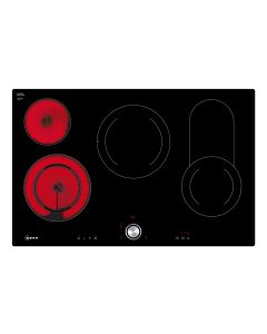 Neff T18PT16X0 - Piano elettrico - 80 cm - zona cottura flex induction - twist pad - installazione a filo - nero