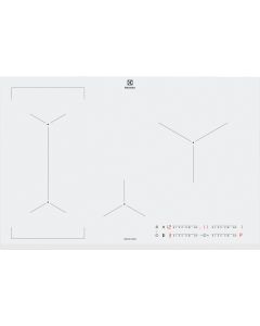 Electrolux EIL83443BW Piano induzione bridge 80 cm bianco - Vetroceramica ad induzione - Nuova piattaforma - 4 zone cottura ad induzione Infinite - Funzione Bridge - Controllo elettronico con comandi Slider Touch