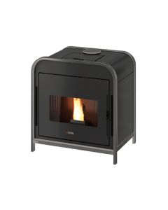 Cadel 7018034 Frame 9 Stufa a Pellet 9,3 Kw A+ Metallo Nero Uscita Posteriore