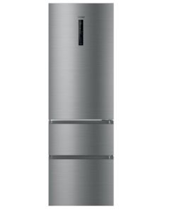 Haier HTR3619ENMN Three Doors 60 Frigorifero con congelatore a libera installazione - cm. 60 h 190 - lt. 348 - inox
