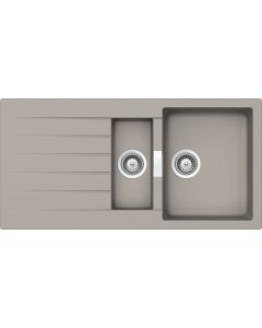 Schock Primus D150 PRID150AP42 - Lavello una vasca e mezza con gocciolatoio Grigio Tortora