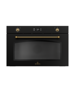 Opera Italiana OMCNE96D2F9F Serie Morricone Classic - Antracite - Forno elettrico multifunzione - 90 cm - 125 L. - 9 funzioni - 2 manopole - Touch Control - Porta fredda con triplo vetro - 2 ventole