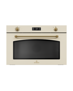 Opera Italiana OMCCE96D2F9F Serie Morricone Classic - Crema - Forno elettrico multifunzione - 90 cm - 125 L. - 9 funzioni - 2 manopole - Touch Control - Porta fredda con triplo vetro - 2 ventole