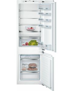 Bosch KIS86AFE0 Frigorifero combinato, Serie 6, A++, frigorifero statico, congelatore LowFrost, cerniera piatta, luci LED, controlli elettronici, VitaFresh plus, 265lt netti (191+74), AxLxP: 177,2 x 55,8 x 54,5cm