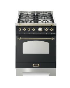 Lofra RNM66MTF/CI Nero Matt Cucina con piano a gas e forno elettrico 60x60, Verniciato Nero Matt, Classe A, cod. 60020036 Zoccolo non incluso