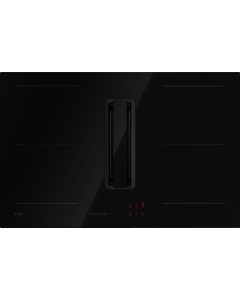 Asko HIH3843FB1 - Piano a induzione con cappa integrata, 80 cm, 2 zone bridge, vetro nero - installazione a filo e in appoggio