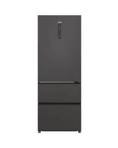 Haier HTR5719ENPT frigorifero libera installazione, 3 ante, No Frost, Luce Led, Classe E, Nero ardesia