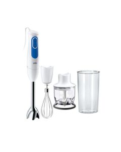 Braun Minipimer Mq3025Wh Spaghetti 700W, Bicchiere 0.6 Lt, Campana Acciaio Inox