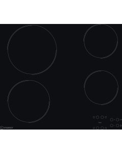 Indesit AAR160C Piano Cottura Elettrico, Vetroceramica Nero, 60 cm