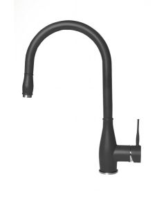 Elleci NEVA MGKNEV59 Miscelatore Monocomando con Doccetta Estraibile Antracite Granitek