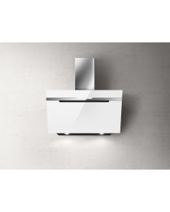 Elica PRF0124236B Majestic WH/A/90 cappa a parete da 90 cm in acciaio inox e vetro bianco versione aspirante