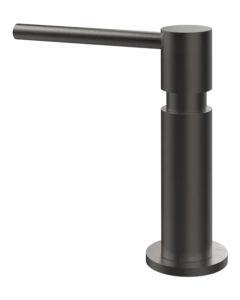 Gessi 29651 707 Dispenser porta sapone da banco cn carica dall'alto Foro per dispenser 24mm, Colore Black Metal Spazzolato