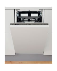 Whirlpool WSIO3T223PCEX - Lavastoviglie incasso 45CM 10 coperti 7 programmi 43DB terzo cesto porta posate 6SENSO