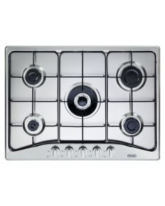 Delonghi IF 57 ASDV SP N Linea Soft Piano cottura a Gas 5 Fuochi Bruciatore Tripla Corona 70 cm Acciaio Inox