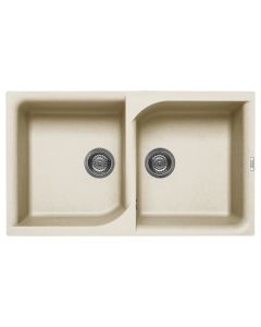 Elleci Ego 450 LGE45062 - Lavello 2 vasche in Granitek - bianco antico