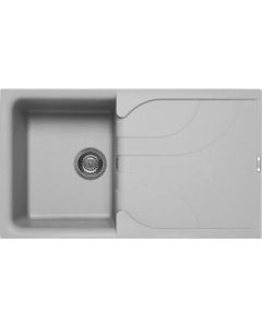 Elleci Ego 400 LME40079 - Lavello 1 vasca + gocciolatoio in Metaltek - aluminium - reversibile
