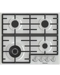 Hisense GM663X Piano cottura a gas inox - griglie ghisa 4 zone + wok