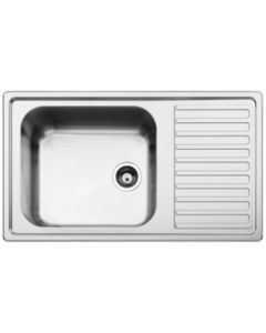 Apell AVG861ILBC Lavello da Incasso 1 Vasca Grande con Gocciolatoio a Sinistra 86 x 50 cm Acciaio Inox Serie Anniversario