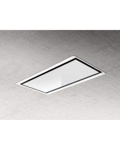 Elica PRF0146246 Hilight Glass H30 WH/A/100 cappa a soffitto da 100 cm bianca e cornice bianca versione Aspirante