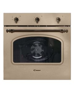CANDY FCC603NAV Forno Elettrico da Incasso Retro 60 cm Multifunzione Ventilato - Finitura Avena, 3 Manopole, Funzione Pizza , Classe A+