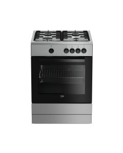 Beko FSG62000DX Cucina libera installazione a gas 4 bruciatori con forno a gas 60cm Classe A Acciaio Inox