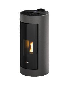 Cadel 7019021 Shell 9 Up Stufa a Pellet 9,1 Kw A+ Metallo Titanium Uscita Superiore