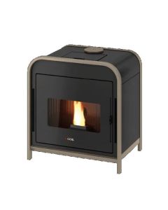 Cadel 7018024 Frame 9 Stufa a Pellet 9,3 Kw A+ Metallo Light Bronze Uscita Posteriore