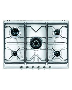 Smeg SRV576-5 piano cottura inox - 70 cm - estetica Contemporanea