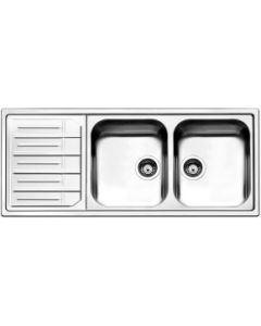 Apell MELODIA MLE1162ILBC - Lavello incasso 2 vasche con gocciolatoio a sinistra