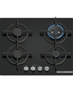Bosch PPH6A6I10 - Serie 6 Piano cottura a gas 60 cm Vetro temperato, Nero