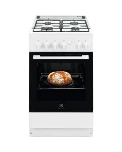 Electrolux LKK500000W Cucina bianca con Termostato, acc. a tasto, grill, Sicurgas, Classe A,