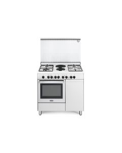 De Longhi DEMW 96 B42 ED Cucina Combi 6 Fornelli con Forno Elettrico da 90 cm Bianco