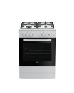Beko FSS62110DW Cucina a Gas 4 Fornelli con Forno Elettrico da 60 cm Bianco