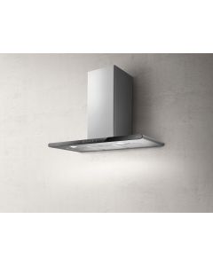 Elica PRF0009822B Galaxy Whix/A/80 cappa a Parete da 80cm in Acciaio inox + Vetro bianco Versione Aspirante