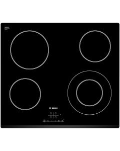 Bosch PKF631B17E Piani Elettrici/radianti Piano elettrico radiante 60 cm, Cornice in acciaio inossidabile, 4 zone, 1 zona espandibile, TouchSelect