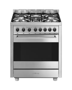 Smeg B71GMX2 Cucina da accosto cm. 70x60 - 5 zone cottura a gas + 1 forno elettrico - inox antimpronta