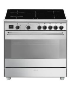 Smeg BG91IX2 - Cucina 90x60 cm Colore Inox Piano Induzione Forno Termoventilato Classe A