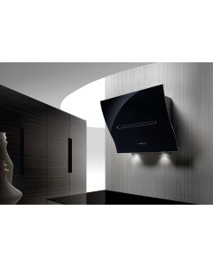 Airone Boheme - Cappa a parete - 80 cm - comando soft touch retroilluminato - 4 velocità - autospegnimento - 770 m3/h - nero - AIQ802101000000000