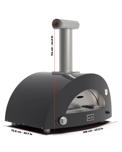 Alfaforni FXMD-3P-LGRA - Forno Moderno - Legna - 3 Pizze - 500°C - Ardesia Grey