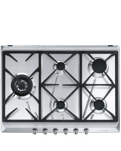 Smeg SRV575GH5 piano cottura inox - 70 cm - estetica Contemporanea