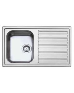 Apell AV861ILBC Lavello da Incasso 1 Vasca con Gocciolatoio a Sinistra 86 x 50 cm Acciaio Inox Serie Anniversario