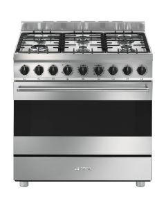Smeg B91GMX2 - Cucina Serie Master - 90x60 - 6 fuochi a gas - forno da 115 lt - inox - classe A