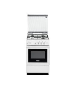 Delonghi SESW 554 NED Cucina Gas 4 Fornelli con Forno Elettrico da 50 cm Bianco