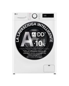 LG D4R3009NSWB - LAVASCIUGA 9+6 KG 1400 GIRI - VAPORE WIFI - ECOHYBRID OBLO' NERO CLASSE A-10%