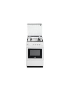 Delonghi SGW 554 GN N Cucina Gas 4 Fornelli con Forno a Gas da 50 cm Bianco