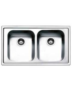 Apell AV862IBC Lavello da Incasso 2 Vasche 86 x 50 cm Acciaio Inox Serie Anniversario