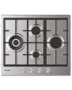 Candy CHG6D4WPX Piano Cottura a gas 60 cm Finitura Acciaio Inox Griglie in Ghisa