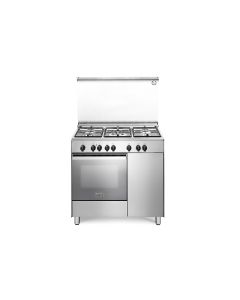De Longhi DEMX 96 B5 ED Cucina Gas 5 Fornelli con Forno Elettrico da 90 cm Acciaio inossidabile