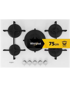 Whirlpool GOA 7523/WH - Linea Ambient/Urban - Piano Cottura da 75 cm in Vetro Temperato Bianco