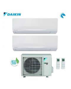 Daikin Climatizzatore Condizionatore Dual Inverter 9+12 Ecoplus Mod. Siesta Da 9000+12000 Btu Con 2amxf40a In R-32 A++ New
